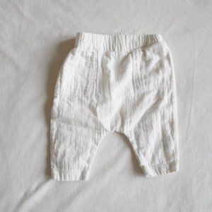 Banana Republic 3-6 Month Baby Girl Boy Unisex White Linen Pants